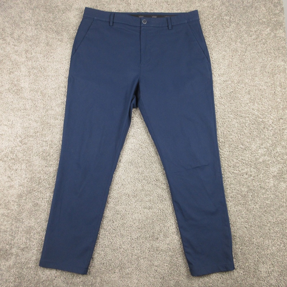 Rhone Pants Mens 36 Blue Slim Fit Performance Chinos Golf Office Stretch Wicking